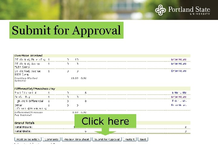 Submit for Approval Click here 