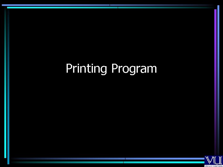 Printing Program 