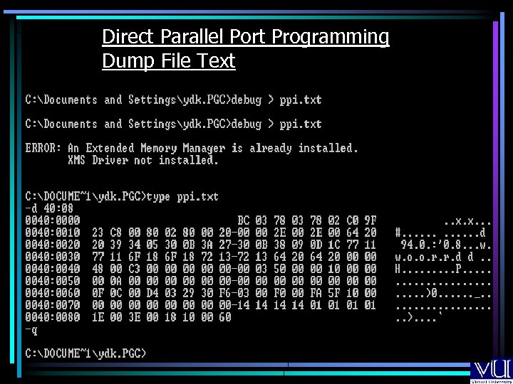 Direct Parallel Port Programming Dump File Text 