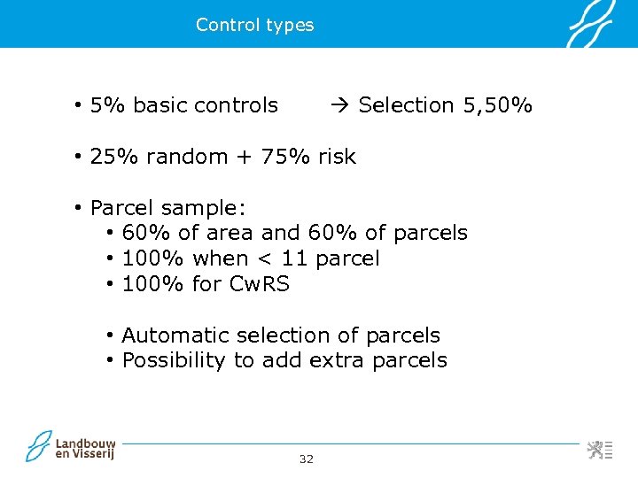 Control types • 5% basic controls Selection 5, 50% • 25% random + 75%
