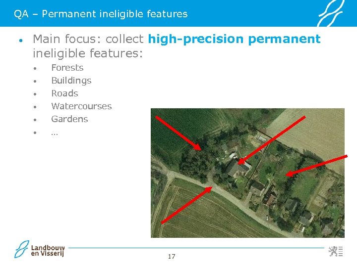 QA – Permanent ineligible features • Main focus: collect high-precision permanent ineligible features: •
