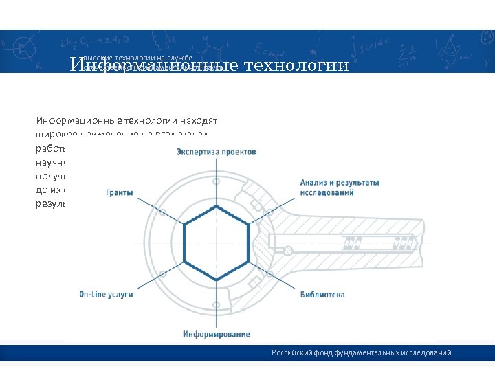 Информационные технологии высокие технологии на службе отечественной фундаментальной науки Информационные технологии находят широкое применение