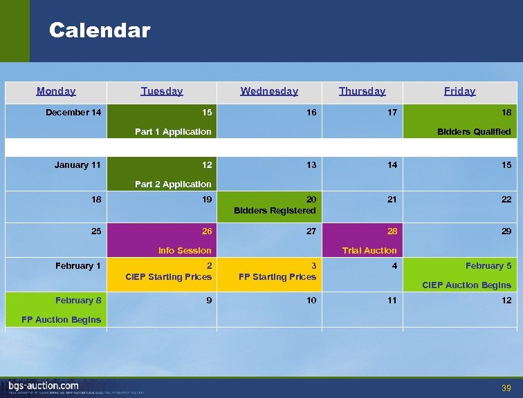 Calendar Monday Tuesday December 14 Wednesday 15 Thursday 16 Friday 17 Part 1 Application