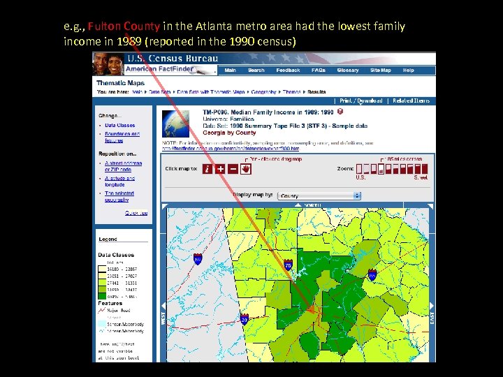 e. g. , Fulton County in the Atlanta metro area had the lowest family