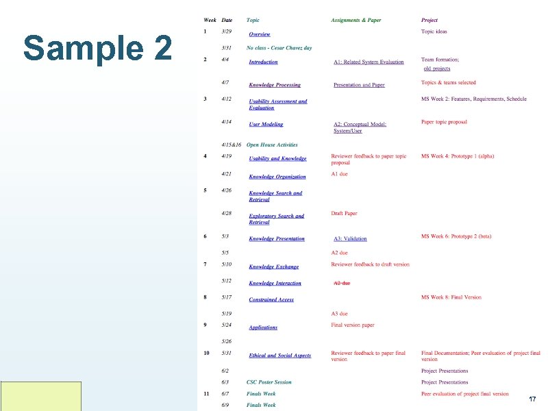 Sample 2 © Franz J. Kurfess 17 