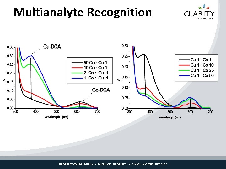 Multianalyte Recognition UNIVERSITY COLLEGE DUBLIN CITY UNIVERSITY TYNDALL NATIONAL INSTITUTE 