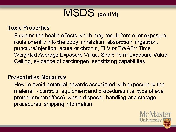 Workplace Hazardous Materials Information System Whmis