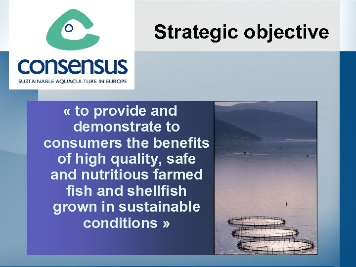 Strategic objective « to provide and demonstrate to consumers the benefits of high quality,