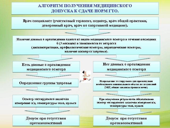 АЛГОРИТМ ПОЛУЧЕНИЯ МЕДИЦИНСКОГО ДОПУСКА К СДАЧЕ НОРМ ГТО. Врач специалист (участковый терапевт, педиатр, врач