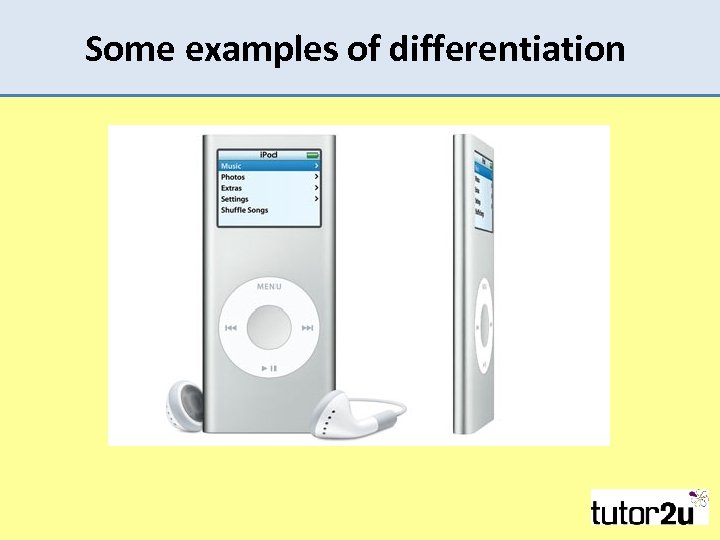 Some examples of differentiation 