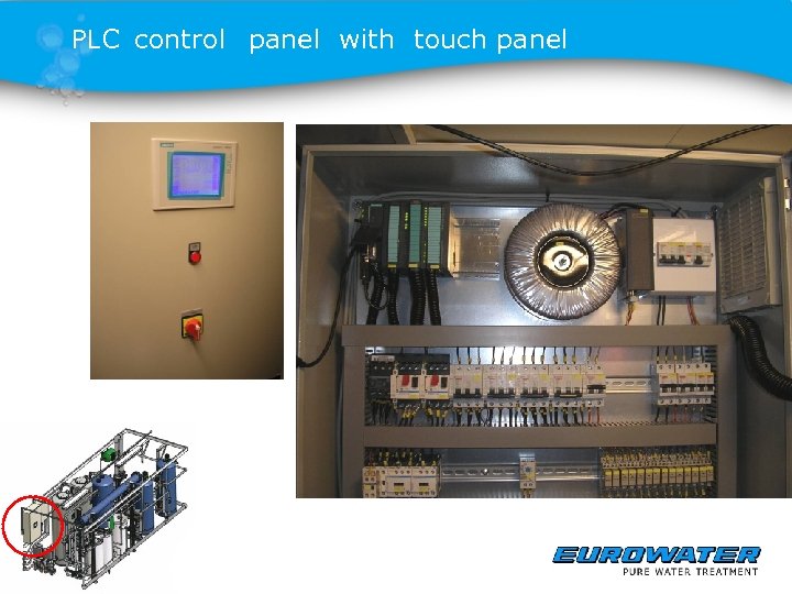PLC control panel with touch panel 