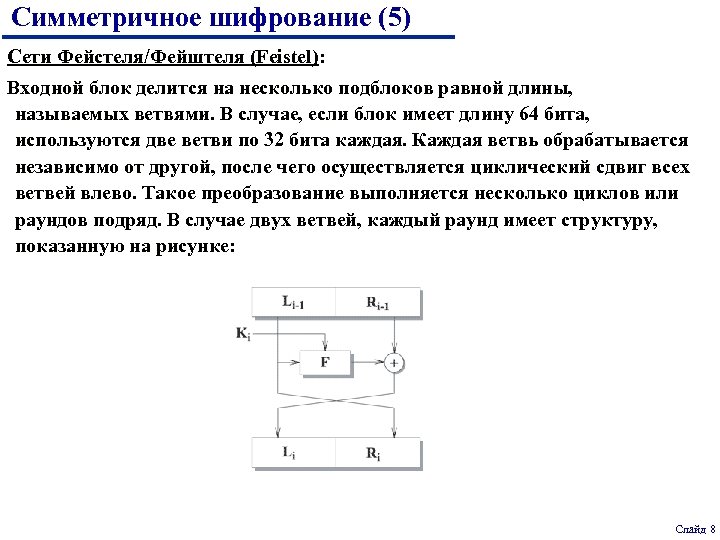 Схема фейстеля онлайн