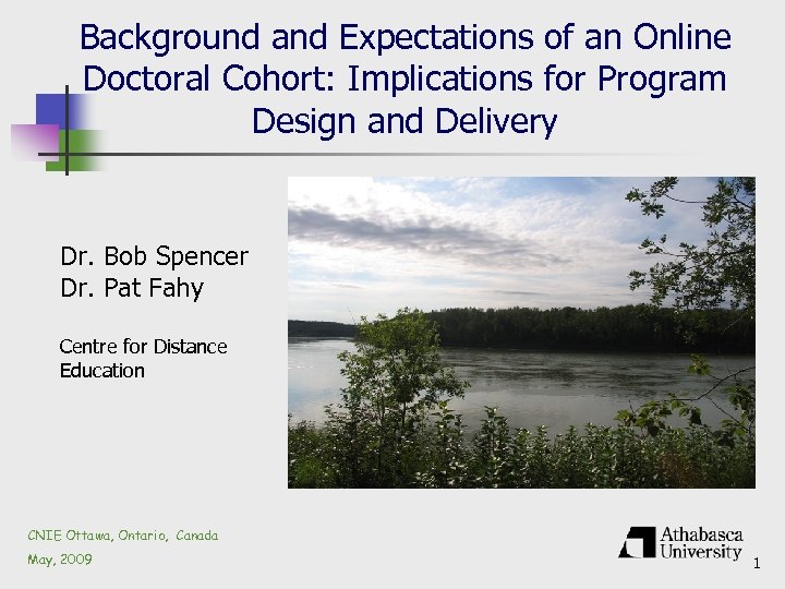 Background and Expectations of an Online Doctoral Cohort: Implications for Program Design and Delivery