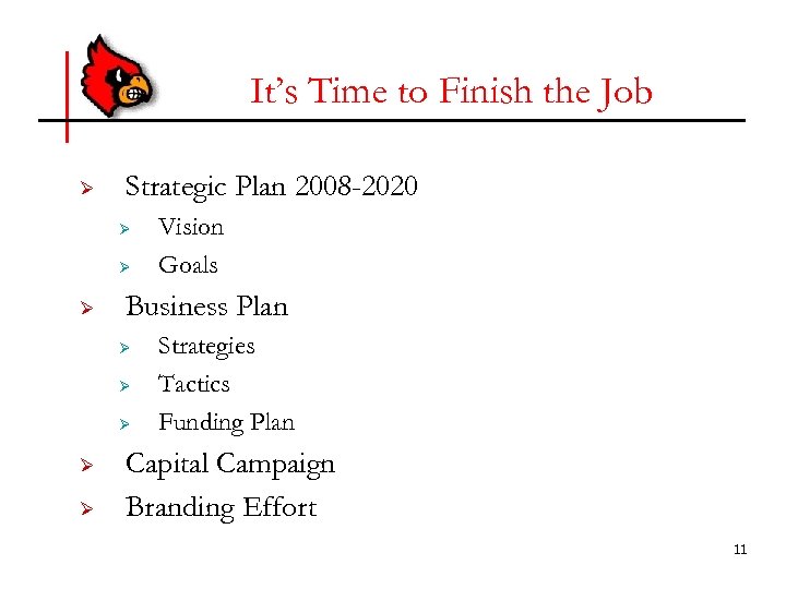 It’s Time to Finish the Job Ø Strategic Plan 2008 -2020 Ø Ø Ø