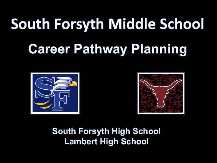 South Forsyth Middle School Career Pathway Planning South Forsyth High School Lambert High School