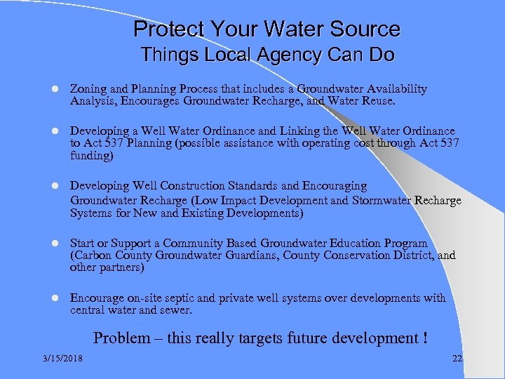 Protect Your Water Source Things Local Agency Can Do l Zoning and Planning Process