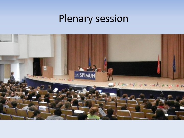 Plenary session 