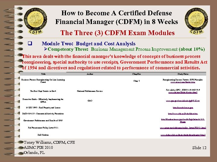 How to Become A Certified Defense Financial Manager (CDFM) in 8 Weeks The Three