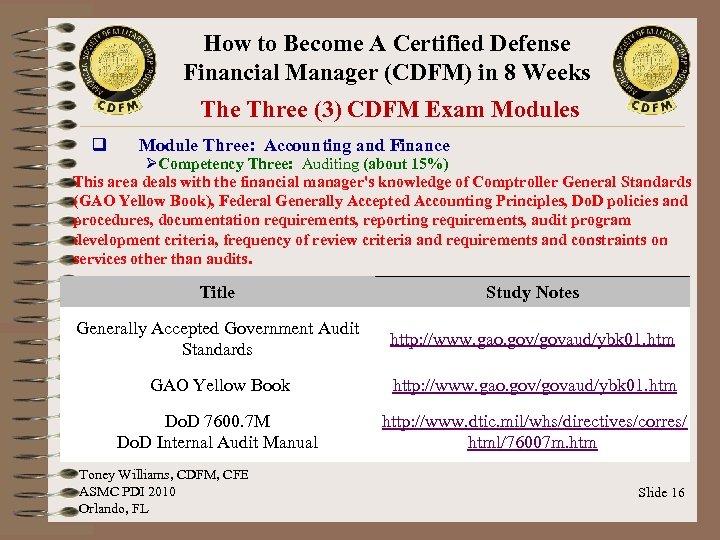 How to Become A Certified Defense Financial Manager (CDFM) in 8 Weeks The Three