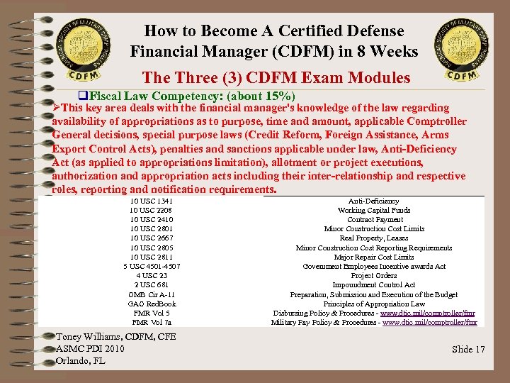 How to Become A Certified Defense Financial Manager (CDFM) in 8 Weeks The Three