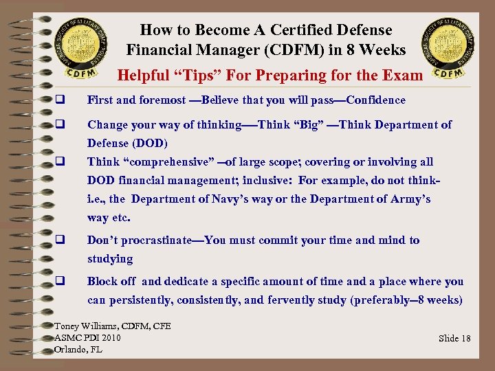 How to Become A Certified Defense Financial Manager (CDFM) in 8 Weeks Helpful “Tips”