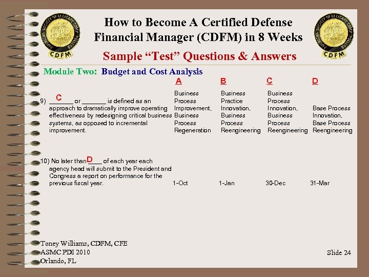 How to Become A Certified Defense Financial Manager (CDFM) in 8 Weeks Sample “Test”