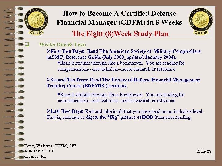 How to Become A Certified Defense Financial Manager (CDFM) in 8 Weeks The Eight