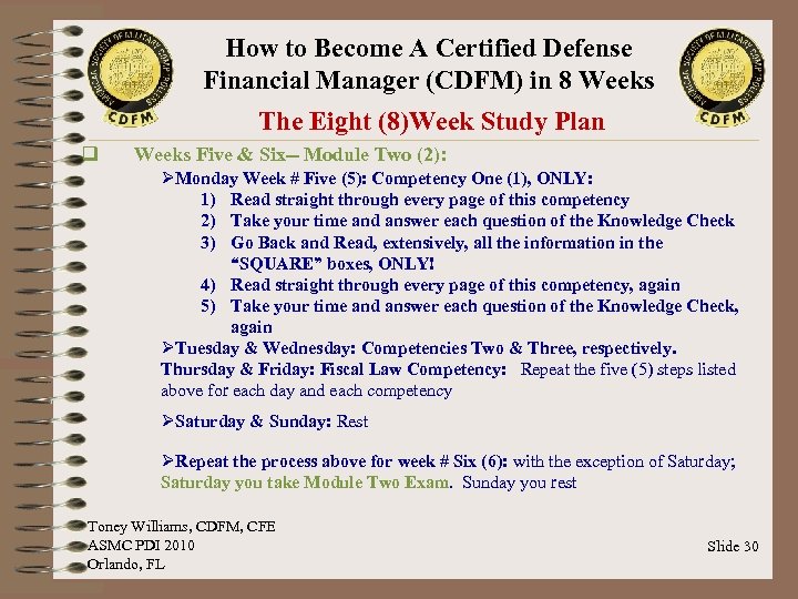 How to Become A Certified Defense Financial Manager (CDFM) in 8 Weeks The Eight