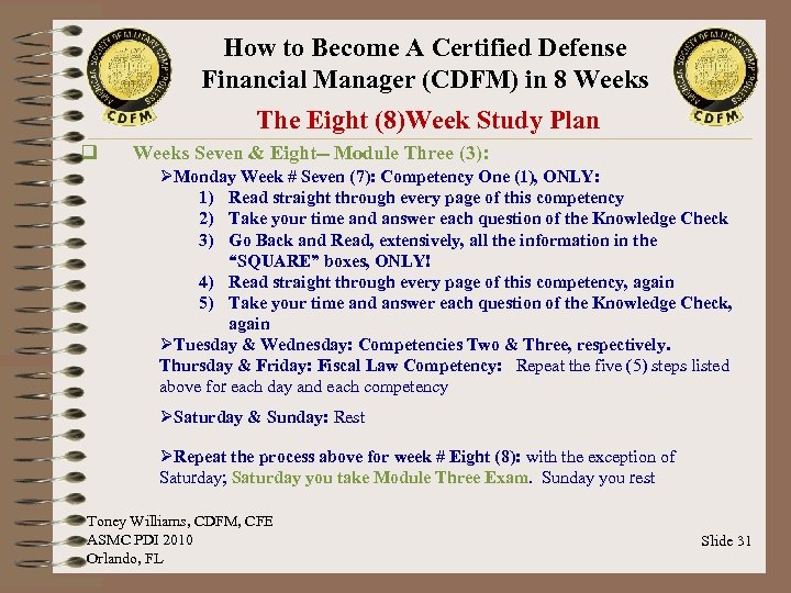 How to Become A Certified Defense Financial Manager (CDFM) in 8 Weeks The Eight