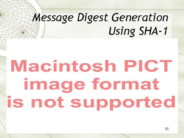 Message Digest Generation Using SHA-1 10 