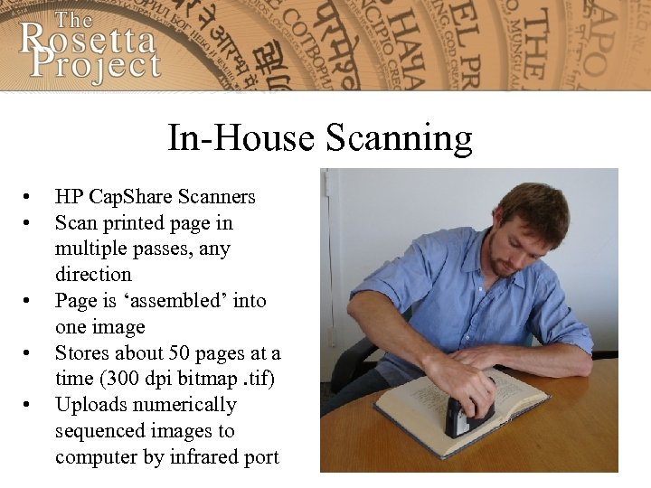 In-House Scanning • • • HP Cap. Share Scanners Scan printed page in multiple