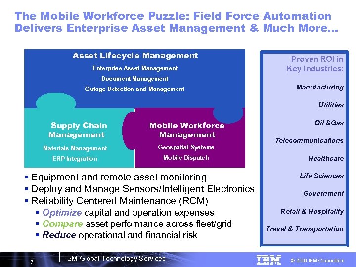 The Mobile Workforce Puzzle: Field Force Automation Delivers Enterprise Asset Management & Much More…