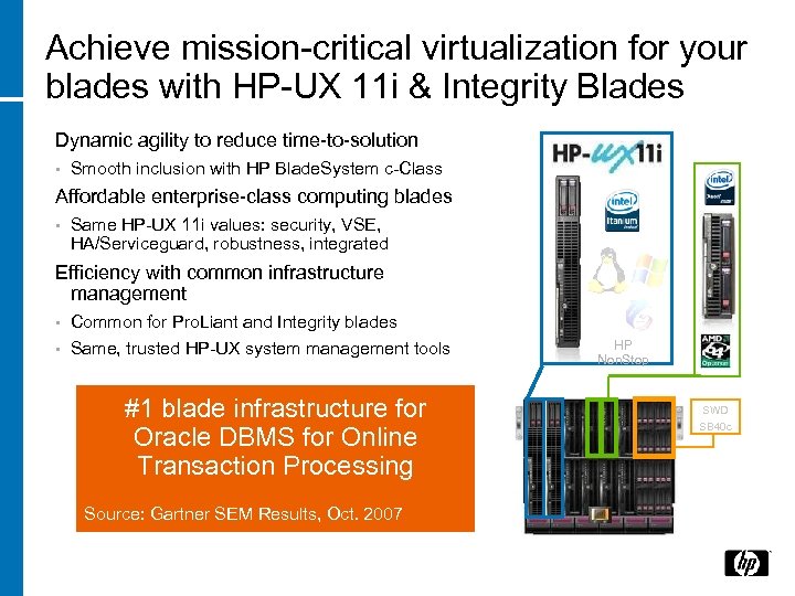 Achieve mission-critical virtualization for your blades with HP-UX 11 i & Integrity Blades Dynamic