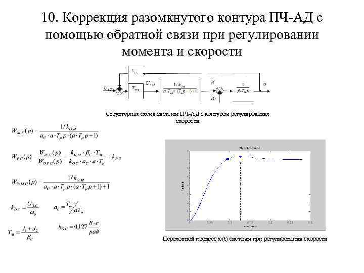 10. Коррекция разомкнутого контура ПЧ-АД с помощью обратной связи при регулировании момента и скорости