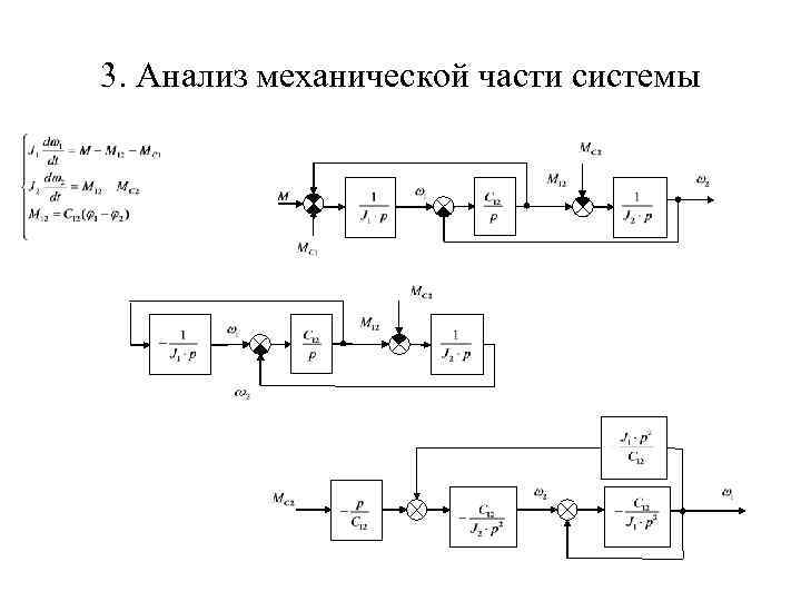3. Анализ механической части системы 