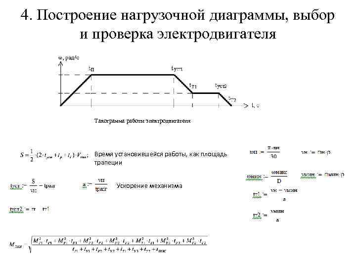 Для заданного режима нагрузки производственного механизма построить нагрузочную диаграмму