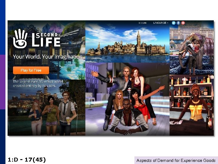 1: D - 17(45) Aspects of Demand for Experience Goods 