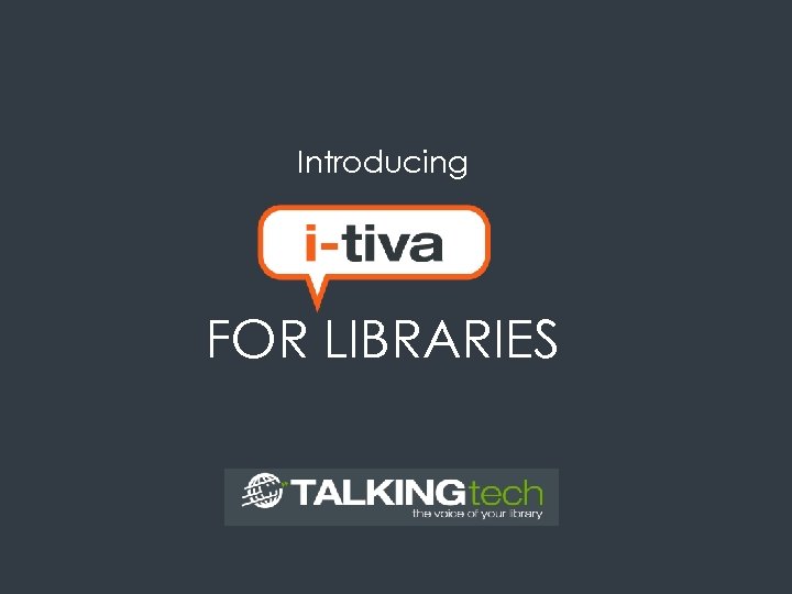 Introducing FOR LIBRARIES 