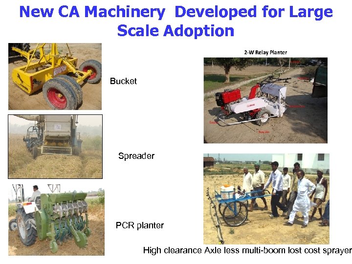 New CA Machinery Developed for Large Scale Adoption Bucket Spreader PCR planter High clearance