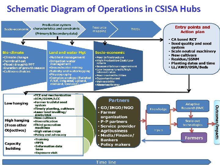 Schematic Diagram of Operations in CSISA Hubs 