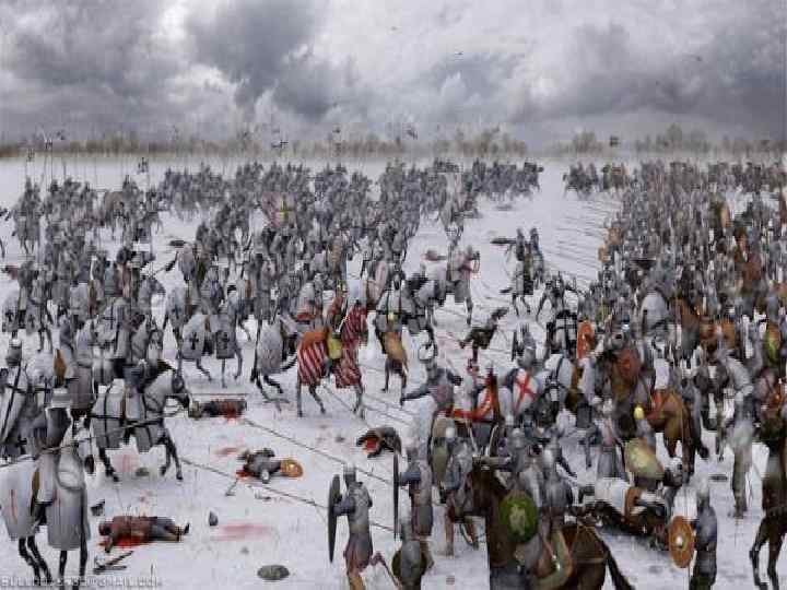 Ледовое побоище 1242 г. В этой битве молодой князь Александр Невский (ему в то