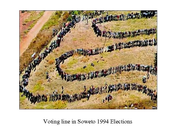 Voting line in Soweto 1994 Elections 