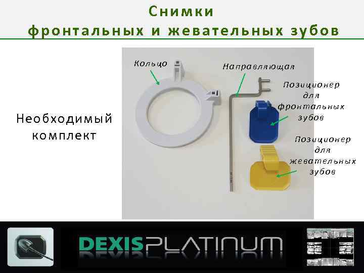 Снимки фронтальных и жевательных зубов Кольцо Необходимый комплект Направляющая Позиционер для фронтальных зубов Позиционер