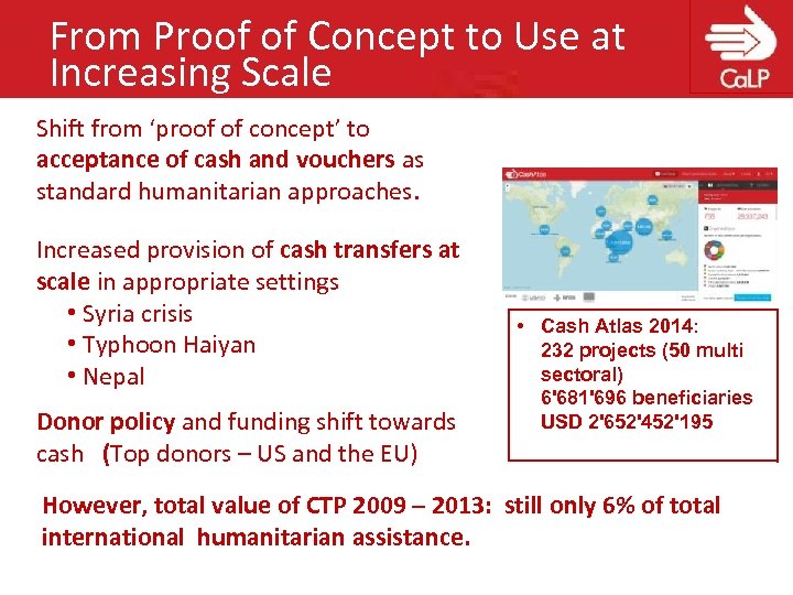 From Proof of Concept to Use at Increasing Scale Shift from ‘proof of concept’