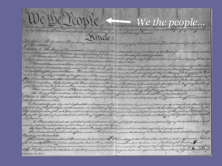 We the people… 