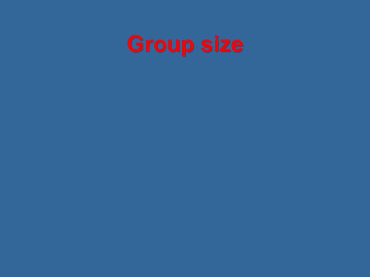 Group size 