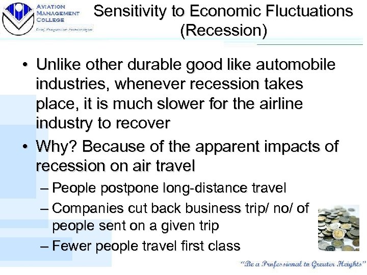 Sensitivity to Economic Fluctuations (Recession) • Unlike other durable good like automobile industries, whenever