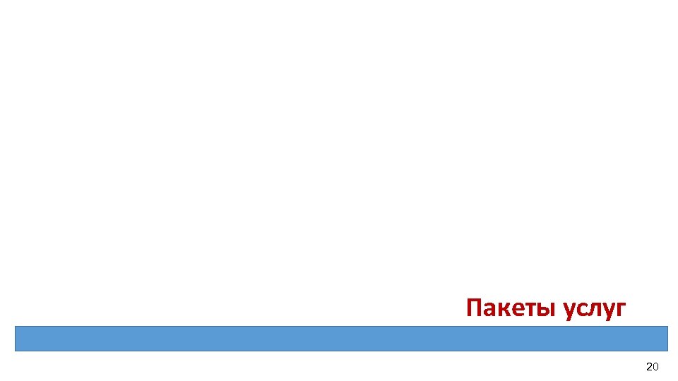 Пакеты услуг 20 