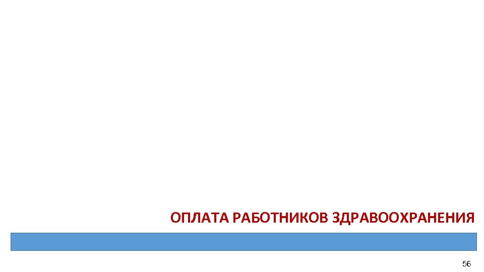 ОПЛАТА РАБОТНИКОВ ЗДРАВООХРАНЕНИЯ 56 