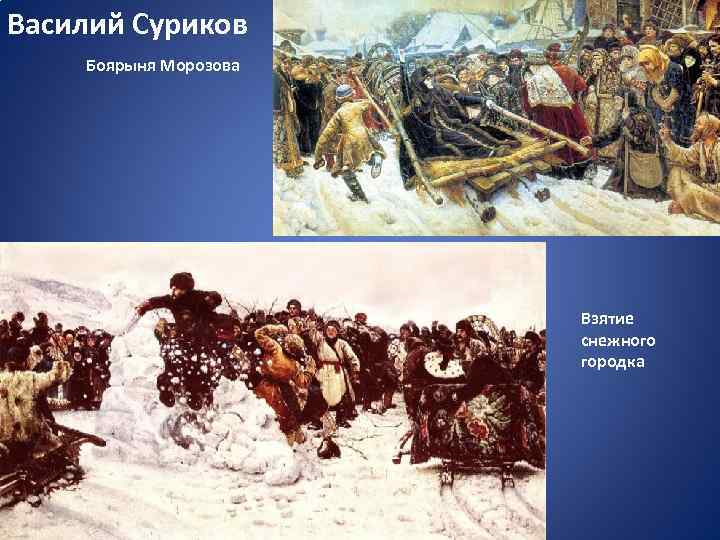 Василий суриков картины взятие снежного городка суриков